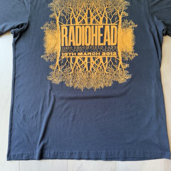 Radiohead Shirt XL Gray Waste Clothing Rock Music 2012 Tour - Picture 4 of 7
